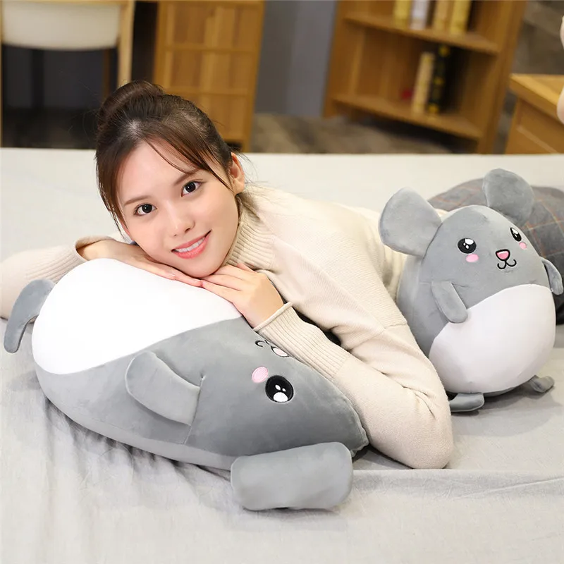 1 шт., 25 см, новинка, Kawaii, серая крыса, плюшевая игрушка, плюшевые игрушки для девочек, детские игрушки для мальчиков, kawaii, кукла мышка, детские рождественские подарки
