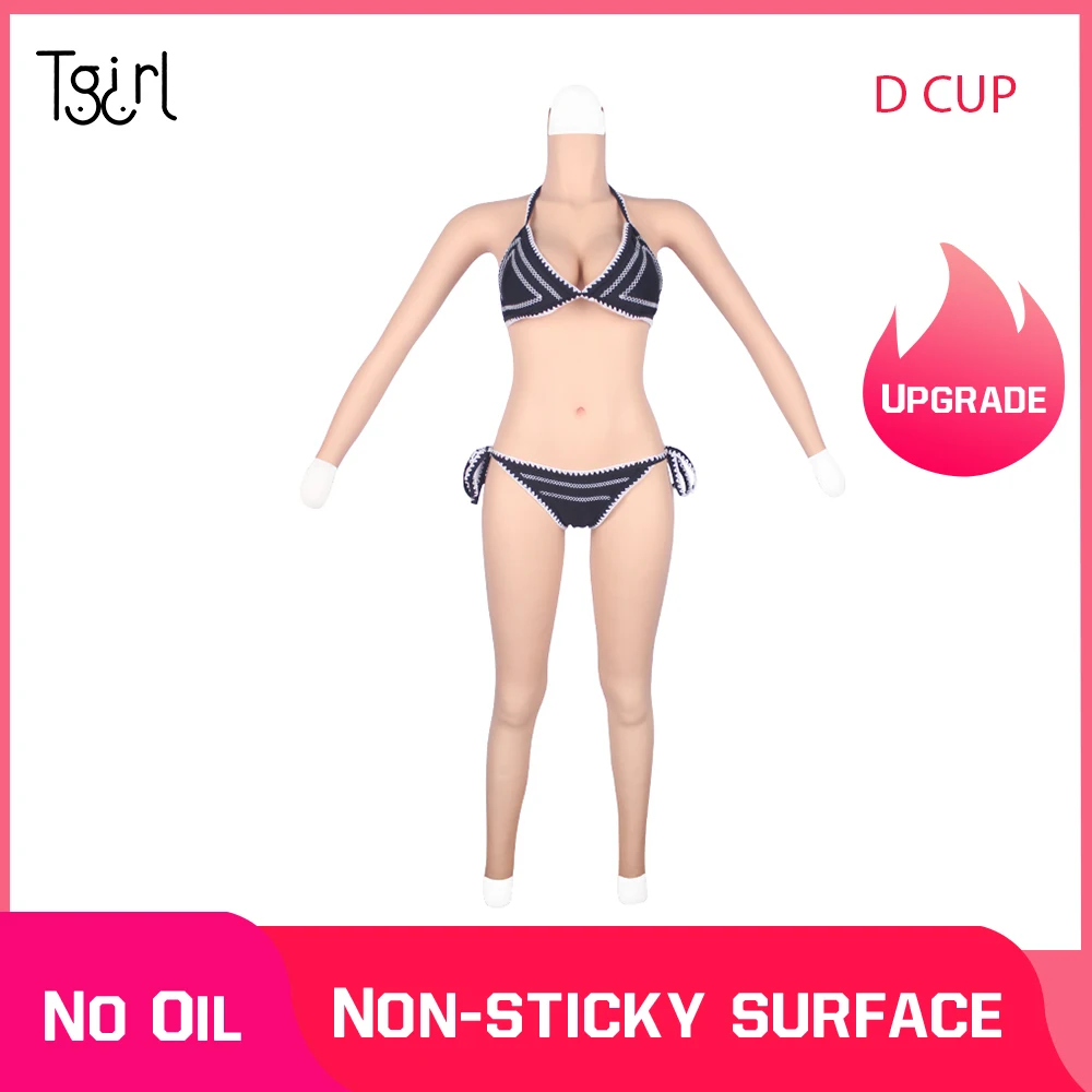 Модернизированная версия силиконовых костюмов для тела чашка D с вагинальной