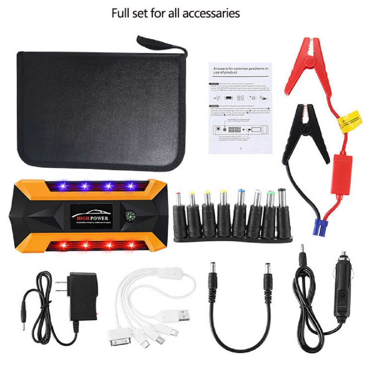 Пусковое устройство для автомобиля 89800 мАч внешний аккумулятор быстрой зарядки