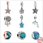 Бусины из серебра 925 пробы в виде дельфина, ракушки, морской звезды