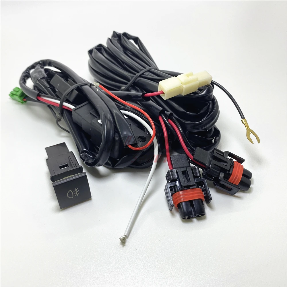 

LED Daytime Running light Fog Light Switch Harness Lamp Cover For Toyota Camry XV70 SE XSE 2018 2019 fog lights