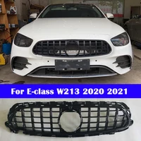car styling middle grille silver black front center grill vertical bar for mercedes benz e class w213 2020 2021 amg gt bumper