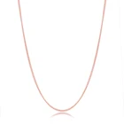 Аутентичные 925 Серебряное ожерелье розового цепочка ожерелье, подвеска, колье, для женщин, модное ювелирное изделие колье роковой серебро