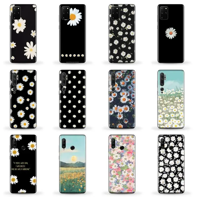 

Flower Daisy Phone Case for SAMSUNG A51 52 50 71 31 21 S 21 ultra 20 fe plus XIAOMI redmi note 10 8 9 pro HUAWEI P 30 40 lite