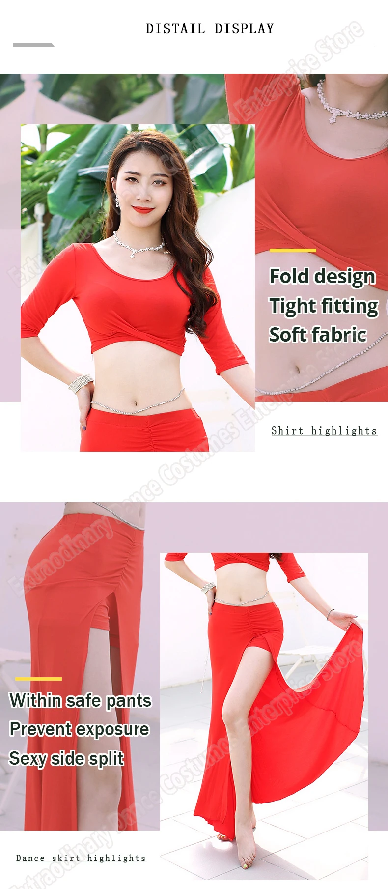 New Bellydance Top Skirt Practice Clothes Oriental Costumes Women Sexy Fashion Belly Dance Professional Top Skirts Split Set