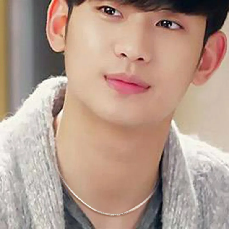 

Ожерелье из стерлингового серебра 925 пробы, мужская женская короткая цепочка с замком, Серебряное ювелирное изделие, круглая квадратная цеп...