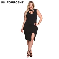 large size womens clothing summer new european and american knitted fat sister fashion shoulder baring sheath dress