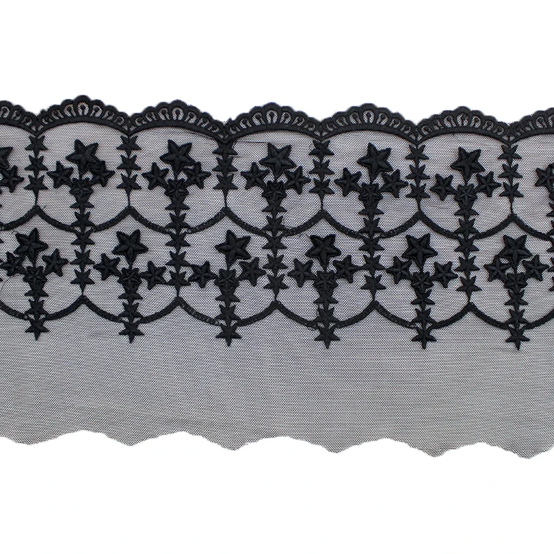 Кружевная аппликация с вышивкой в виде звезд 1 ярд/упаковка 20 см | Дом и сад