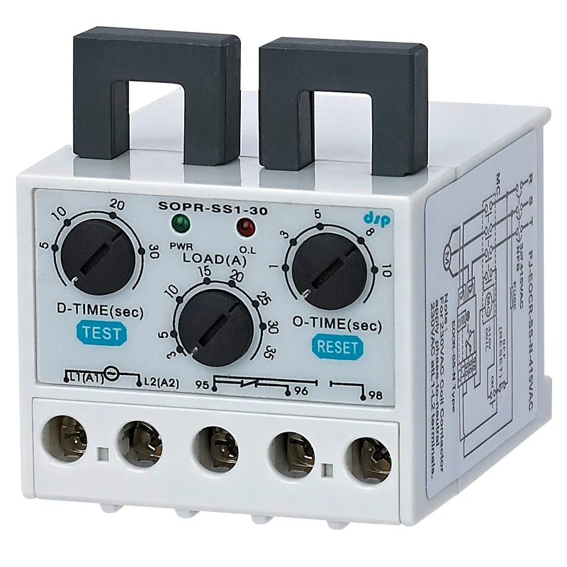 Реле электронной перегрузки Samwha-Dsp SOPR-SS1-110 реле защиты двигателя от тепловой