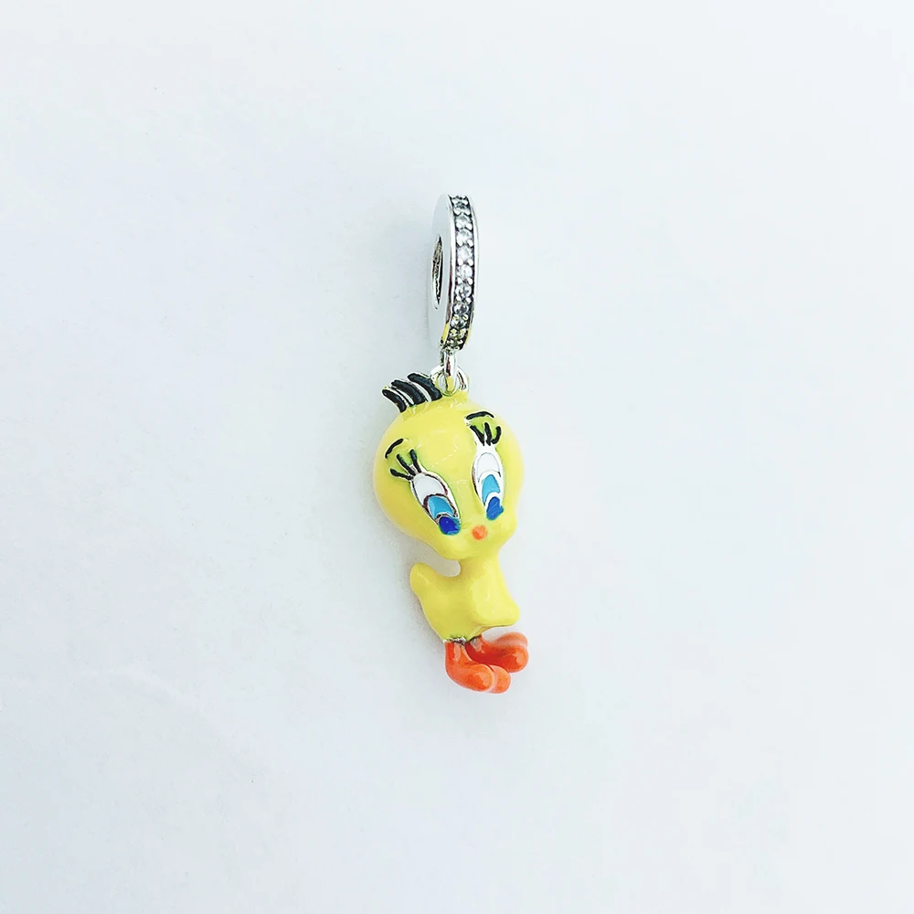 

Шарм-бусина для браслета из серебра 925 пробы с желтой эмалью