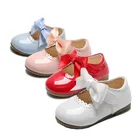 Ясельного и дошкольного возраста; Кожаная обувь в Корейском стиле; Однотонная снежные сапоги для детей девочки Свадебная обувь для малыша 6 м 8 м 10 м 12 м От 2 до 6 лет