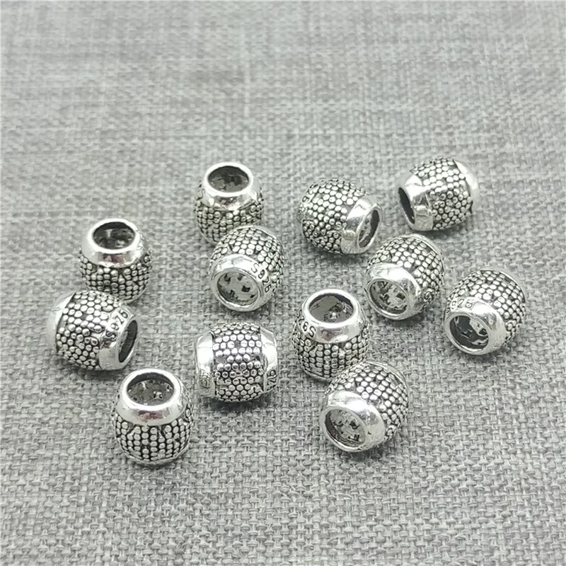 10 штук искусственных серебряных бусин в форме цветка для браслета ожерелья |