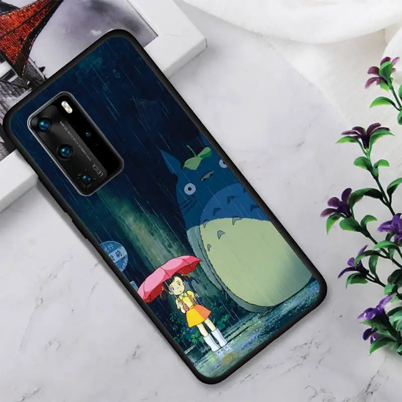 

Anime totoro Phone Case For Huawei P9 P10 P20 P30 P40 Novi Lite Pro Smart Fundas Cover