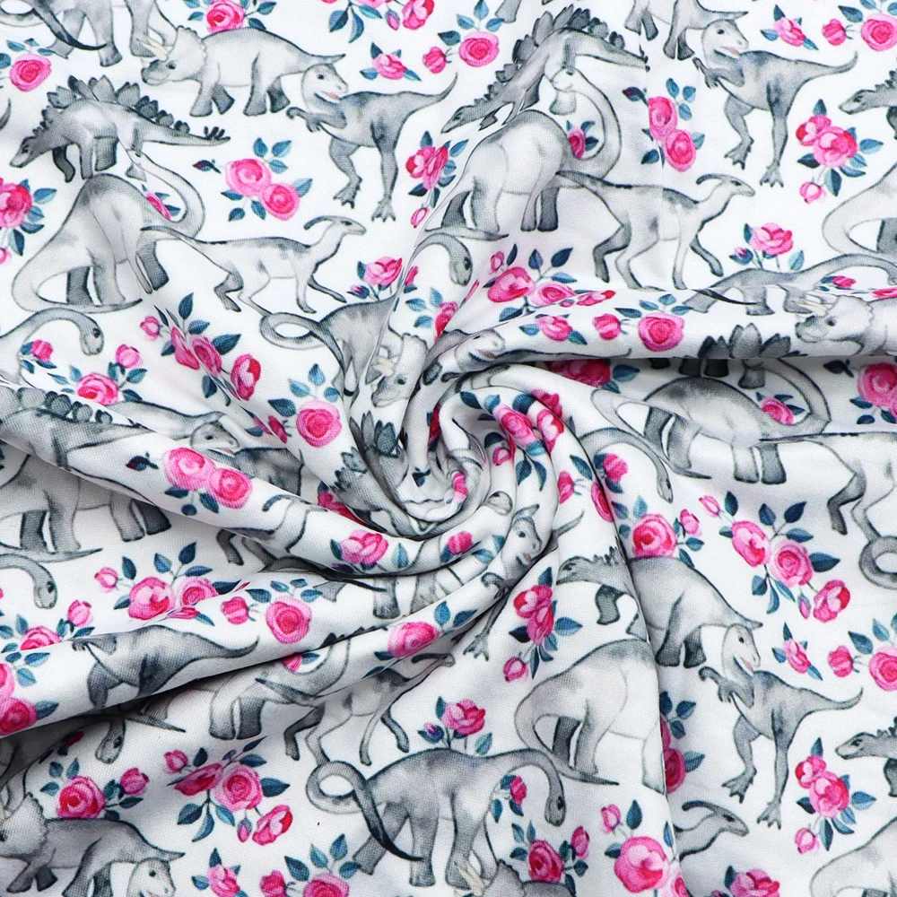 Динозавры животные полиэстер хлопчатобумажная ткань Лоскутная Ткань шитье
