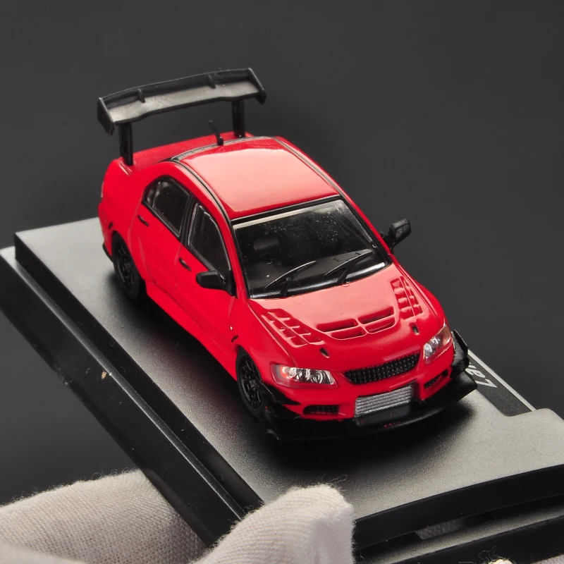 Тайм Модель 1/64 EVO Lancer Evolution IX Широкое тело Производительность Гоночная модель машинки из литого металла 1:64 Спортивный автомобиль GT с кейсом.
