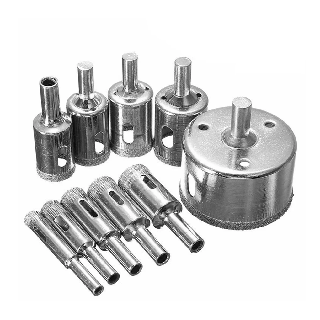 

Набор сменных насадок для керамического сверления, комплект из 10, 8, 50 мм, для отверстий в стекле, сверления камня, углеродистой стали