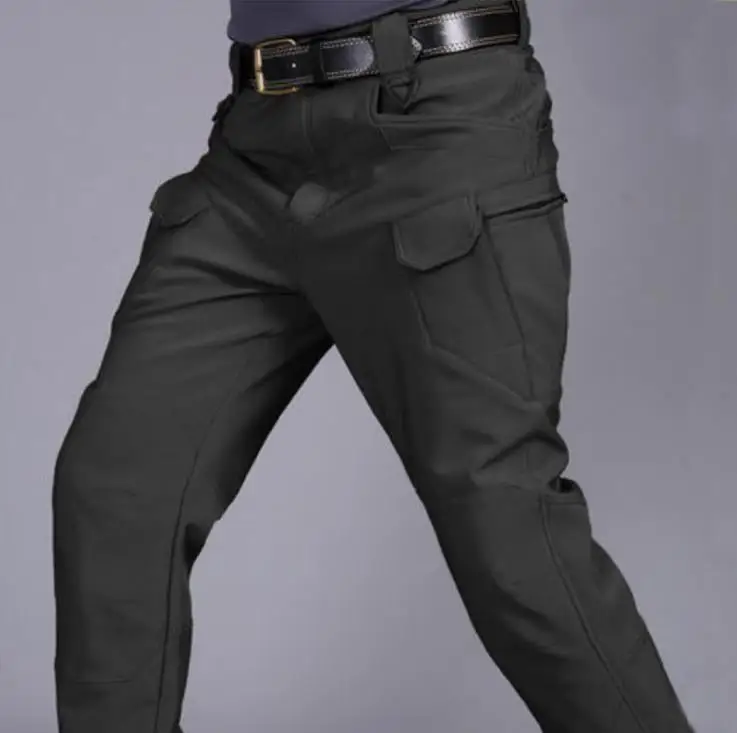 

Autumn Tactical Pants Men's Winter Fleece Combat Baggy Pants Brushed Trousers Bottoms Mens Spring Trends Plus Size