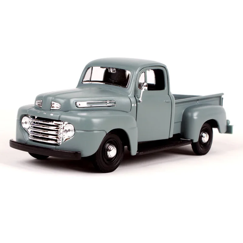 Ford F-1 Gray blue Изысканная 1:24 модель из сплава Mustang GT, модель спортивного автомобиля, коллекция премиум и gif - Цвет: Ford F-1 Gray blue