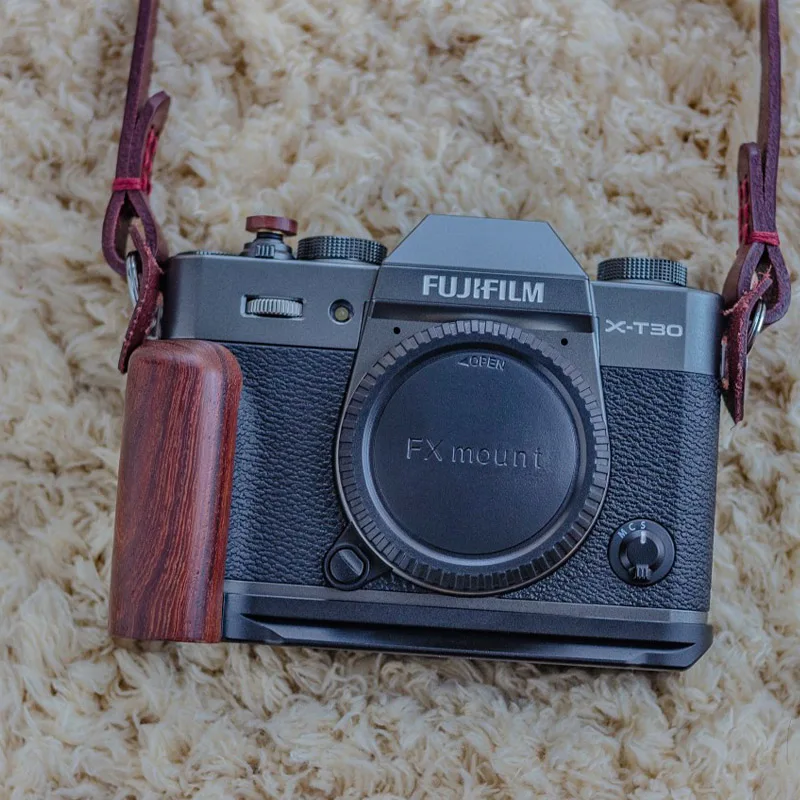Деревянная рукоятка пластина с алюминиевым основанием кронштейн для FUJI XT30 Fujifilm X