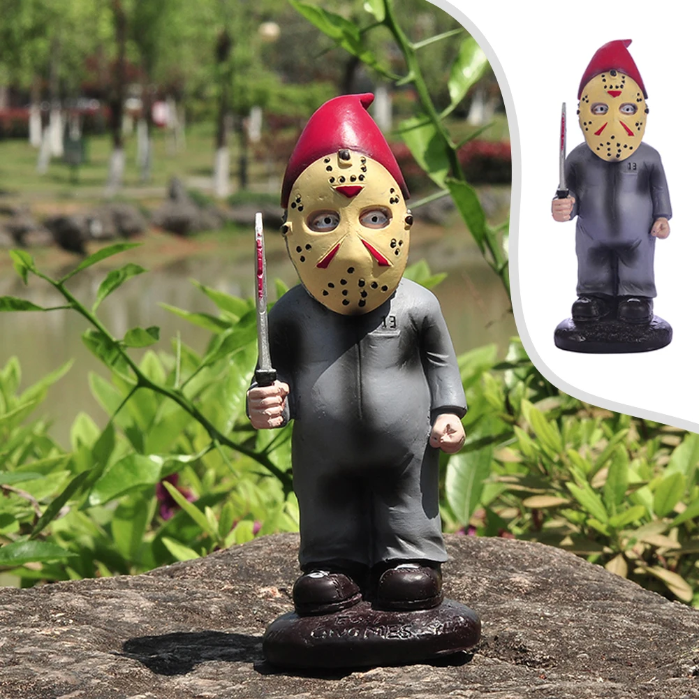 

DIY Resin Naughty Garden Gnome Statue Christmas Dress Up Garden Decoration Resin Gnome Decor Durable Garden Accessories
