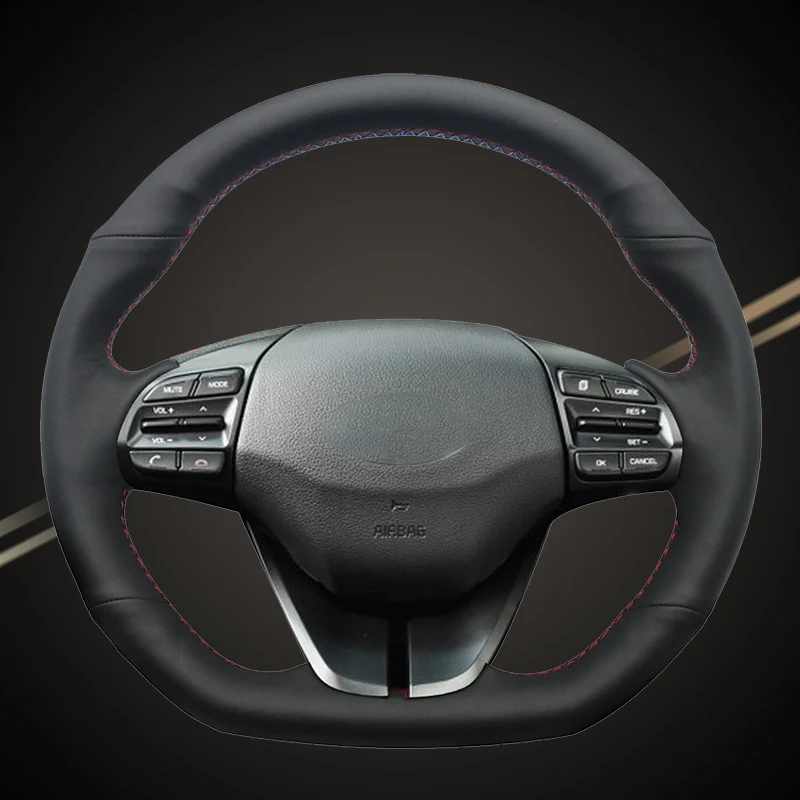 Оплетка на руль для Hyundai Elantra 4 2016 2017 2018 2019 Ioniq Автомобильные Чехлы На Руль DIY