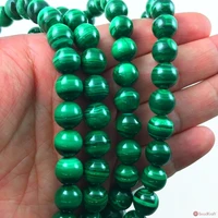 wholesale genuine a quality malachite bead4mm 6mm 8mm 10mm 12mm round gem stone loose beads for jewelry making1 of 15 strand