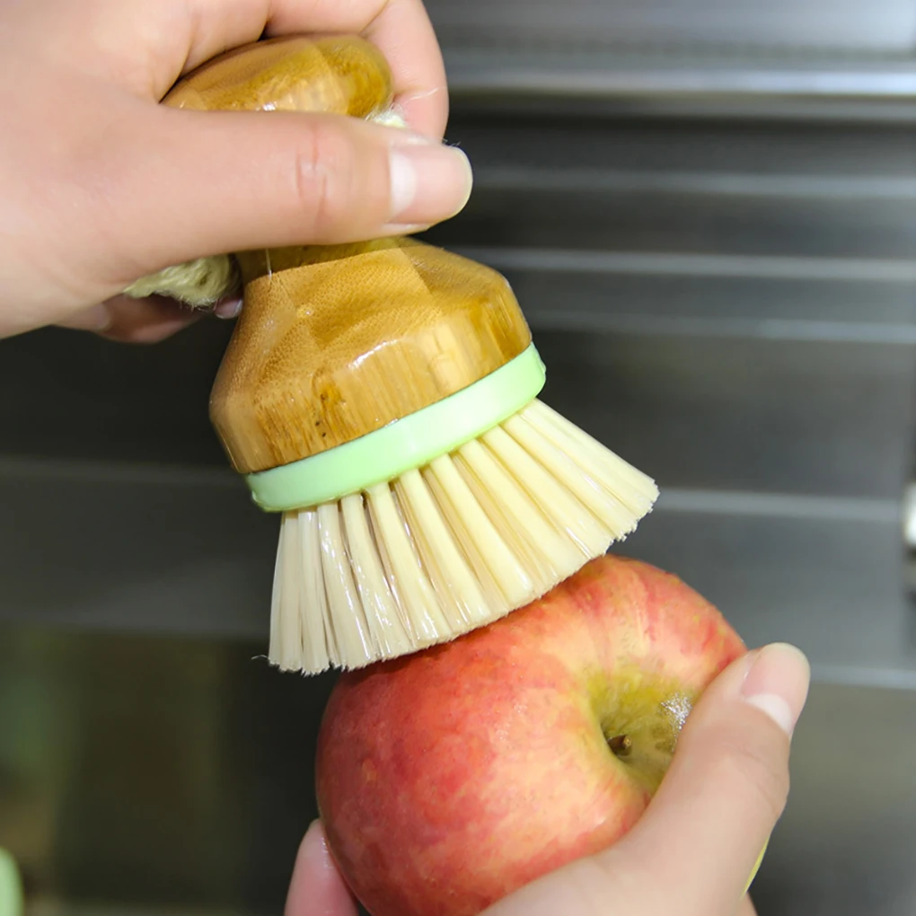 Washing Brush Kitchen Bamboo Dishwashing Dish Scrub Tool Scrubber for Stovetop Pot Sink Utensil | Дом и сад