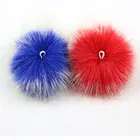 Помпон из меха енота Женский, яркий, большой, из натурального меха енота, помпон из лисьего меха для шапки, прочный меховой помпон для шапок
