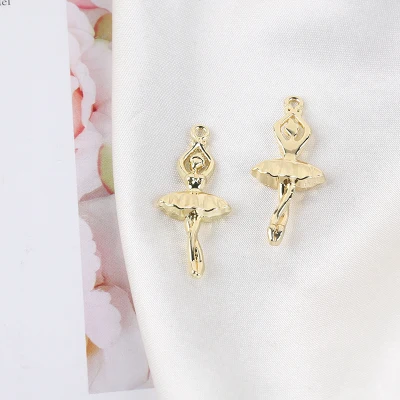 10pcs/pack Ballerina Ballet dance Metal Charms for Earring DIY Jewelry Accessories 13x32mm | Украшения и аксессуары