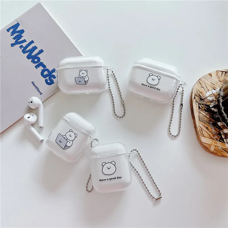 

Чехол-накладка для беспроводных наушников Airpods 1, 2, из ТПУ, прозрачный