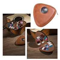 guitar picks holder case bag pu synthetic leather guitar picks organizer string instrument guitar parts accessories