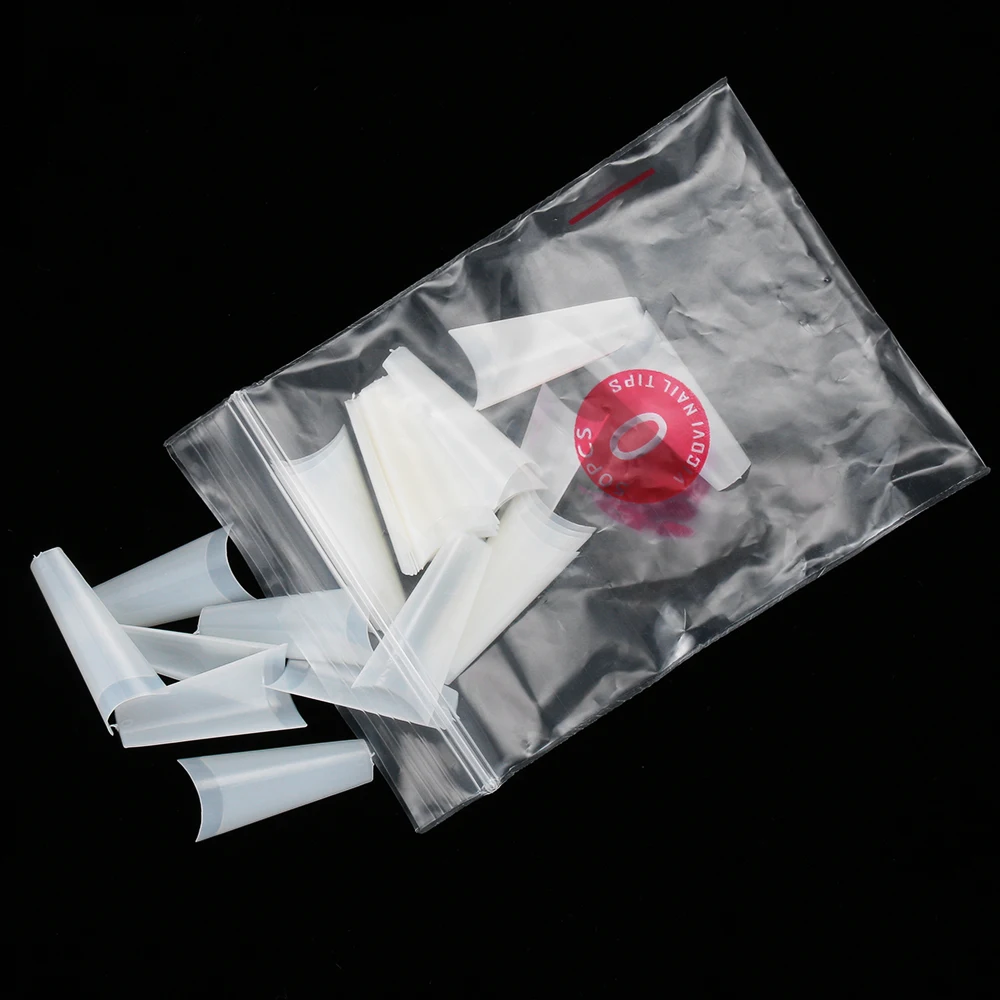 500 шт. Модные женские акриловые накладные ногти с образной загнутой формы гель