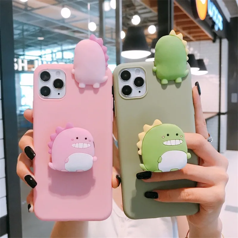 3D милый мультяшный динозавр мягкий чехол для Huawei Honor 10 Lite 10I 20i 8X 9A 9C 30S 9X Golbal 10x9S 8A 7A 8S