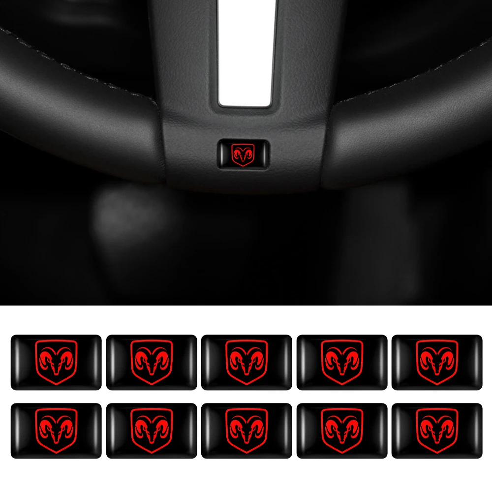 3D эпоксидный череп Ram эмблема автомобильные наклейки на руль для Dodge Charger Мститель