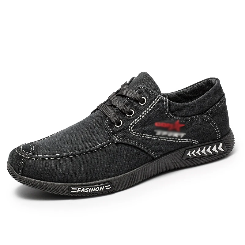 

Spring And Autumn Men's Casual Shoes Solid Color Denim Breathable Sneakers Non-Slip Vulcanized Shoes