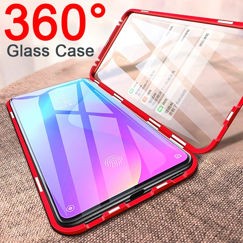 Магнитный адсорбционный стеклянный чехол для Xiaomi Redmi Note 7 note7 note7pro K20 K20pro K 20 mi 9 T Pro 9 T SE mi 9 mi 9t mi 9tpro 9tpro
