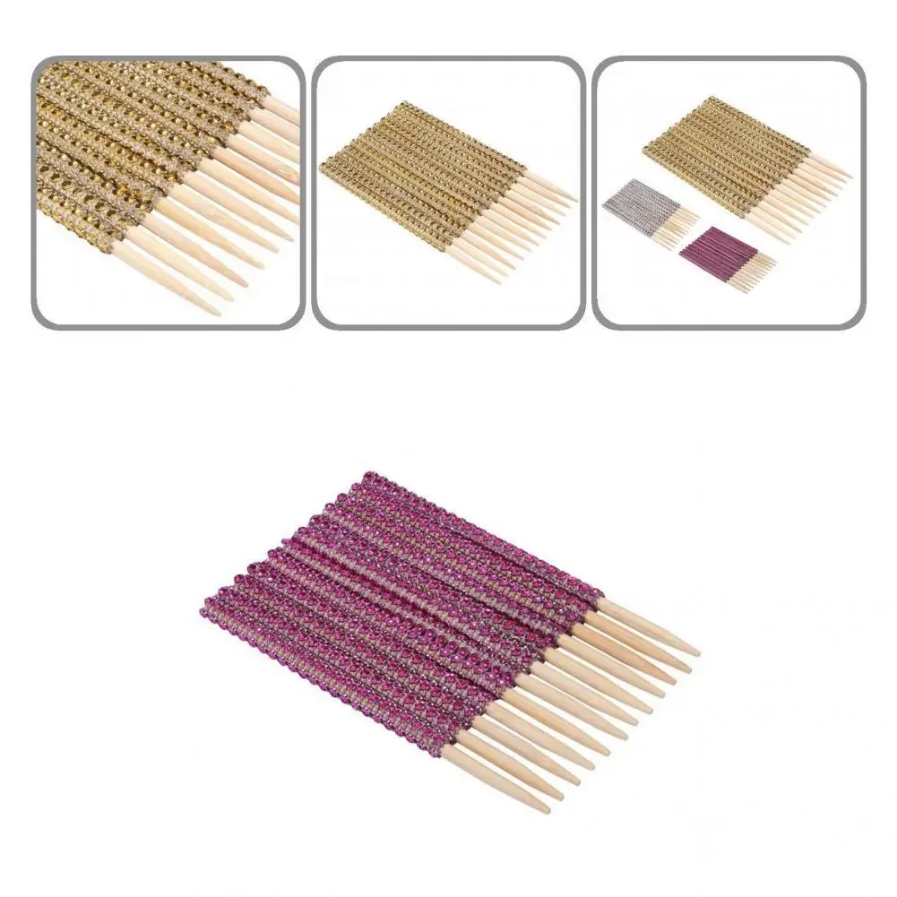 12 шт./компл. шпажки с яблоками модные декоративные блестящие зубочистки для