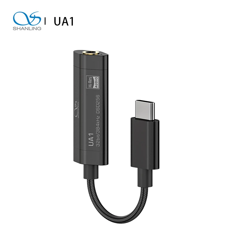 

SHANLING UA1 Hi-Fi Chip DSD 256 Hi-Res 32bit/384Khz USB-C DAC/AMP Adapter With High-Purity Copper Cable