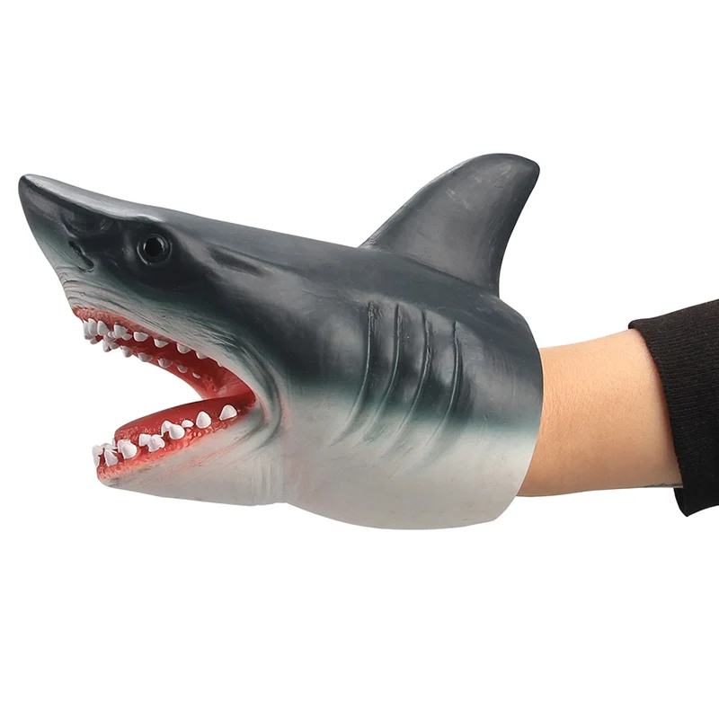 Кукла марионетка Акула для рассказов Нетоксичная мягкая резиновая кукла с