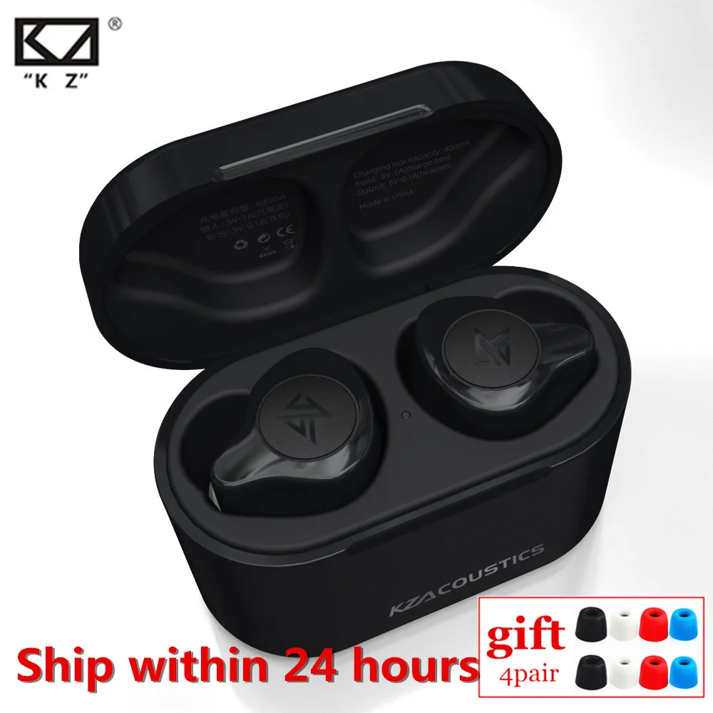 Плотным верхним ворсом KZ S2 1BA 1DD наушники вкладыши TWS с Беспроводной Bluetooth 5 0 AAC
