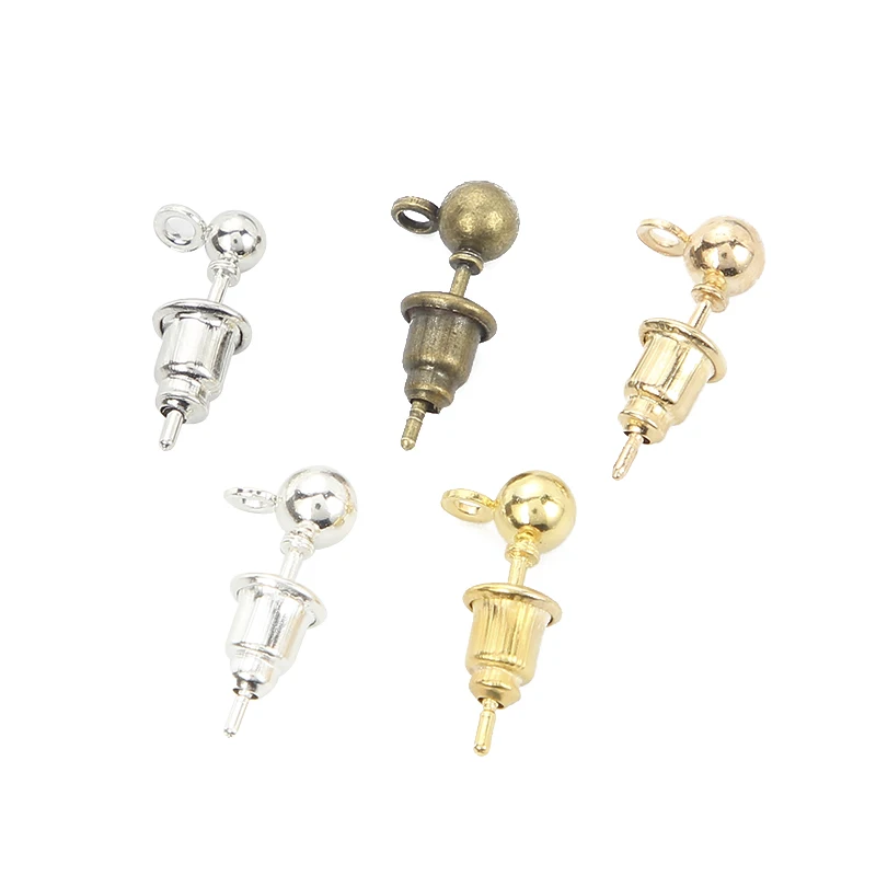 

50pcs/lot 3/4/5mm Pin Findings Stud Earring Basic Pins Stoppers Connector For DIY Jewelry Making Accessories Supplies