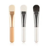 soft hair facial mash brush fan shaped foundation makeup brushes with wood handle portable face skin care beauty cosmetics tools