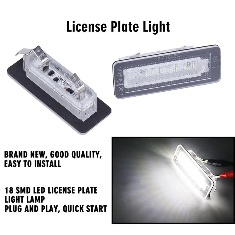1 пара 18LED Canbus светильник номерного знака 6000K для Benz Smart Fortwo Coupe 450 451 без ошибок