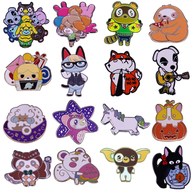 

C244 Cute Animal Forest NPC Creativity Hard Enamel Pin Badge Backpack Collar Lapel Anime Jewelry Accessories Fans Gift