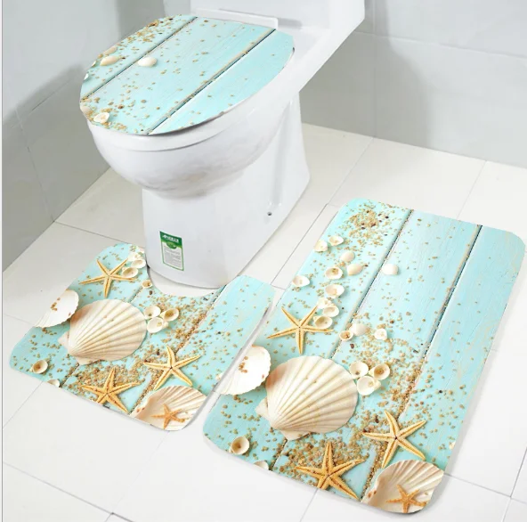 3 шт./компл. креативный домашний коврик для ванной комнаты печатное моющееся