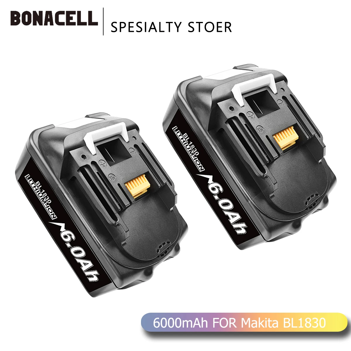 

Bonacell BL1860 Rechargeable Battery 18 V 6000mAh Lithium ion for Makita 18v Battery BL1840 BL1850 BL1830 BL1860B LXT 400 L70