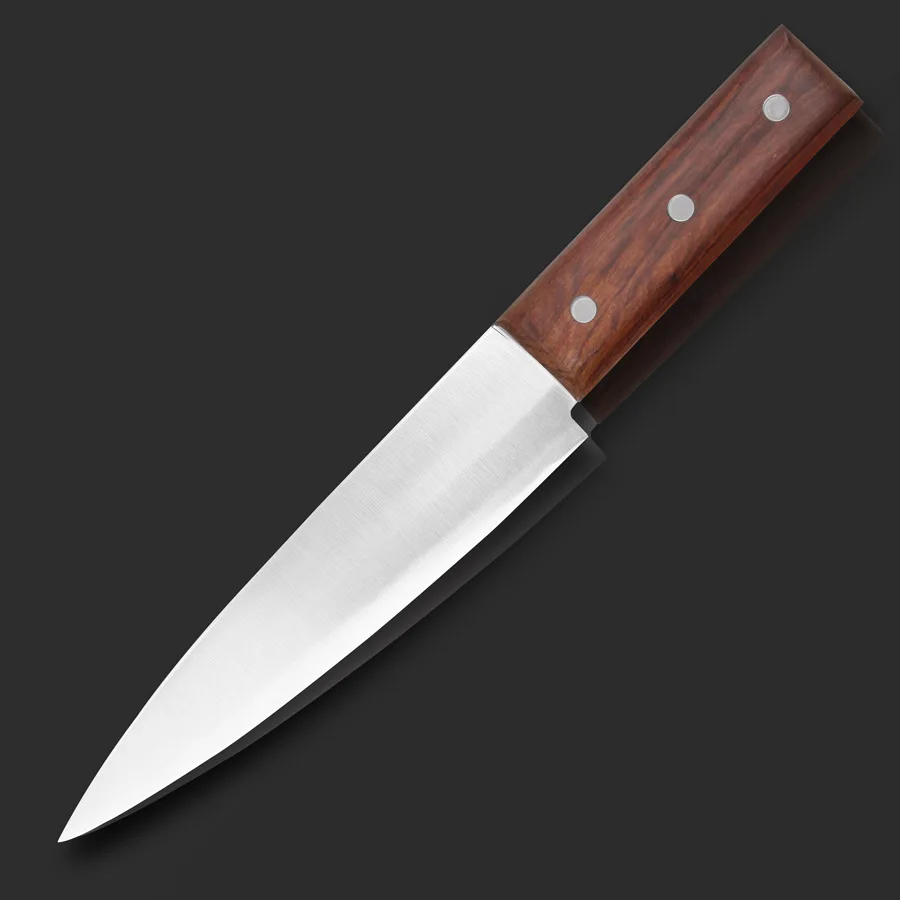 Профессиональный японский нож шеф-повара из нержавеющей стали с эбеновыми