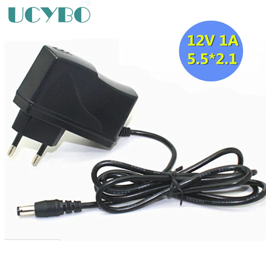 

Адаптер питания, преобразователь зарядного устройства AC 100-240V AC/DC 12V 1A 5,5 мм x 2,1 мм для камера видеонаблюдения системы безопасности