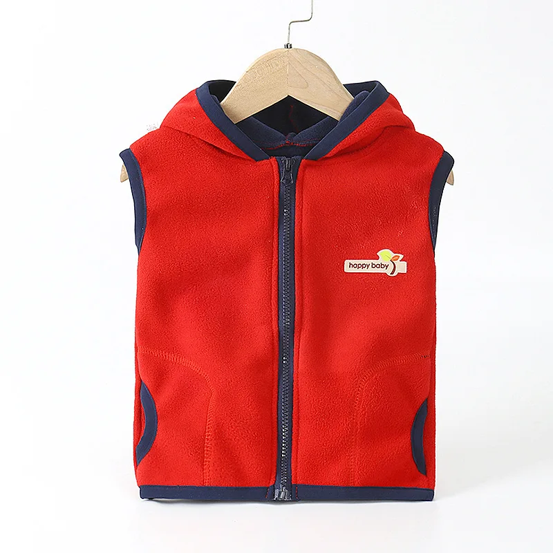Vest for Boy Girls Hooded Coats Teenages Outwear Kids Baby Vest Outerwear Coats Children Waistcoats Boys Jackets Size 10 Hooded - Цвет: Черный