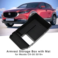 armrest storage box for mazda cx 30 dm 2019 2020 2021 interior center console organizer glove holder tray with rubber mat